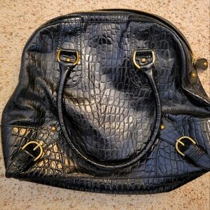 Banana Republic crocodile embossed tote